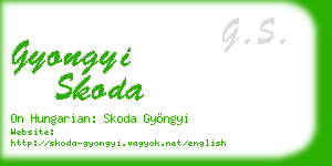 gyongyi skoda business card